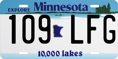 MN license plate 109LFG