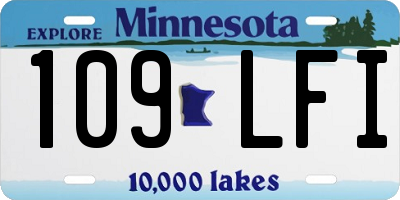 MN license plate 109LFI