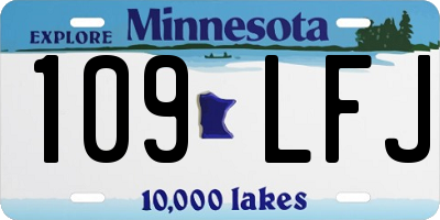 MN license plate 109LFJ