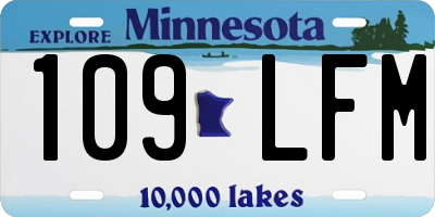 MN license plate 109LFM