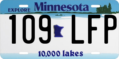 MN license plate 109LFP