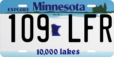 MN license plate 109LFR