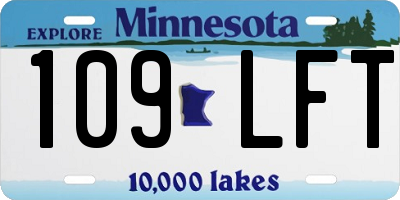 MN license plate 109LFT
