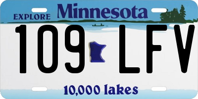MN license plate 109LFV