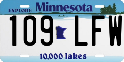 MN license plate 109LFW