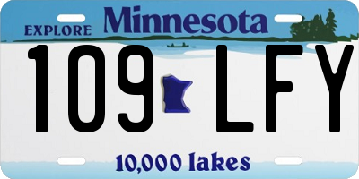 MN license plate 109LFY