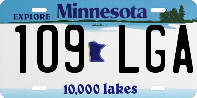 MN license plate 109LGA