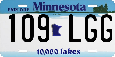 MN license plate 109LGG