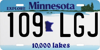 MN license plate 109LGJ