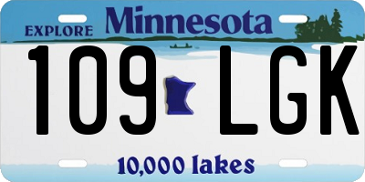 MN license plate 109LGK