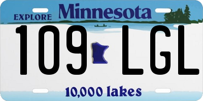 MN license plate 109LGL