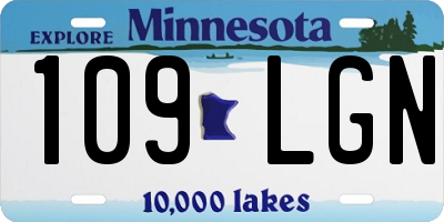 MN license plate 109LGN
