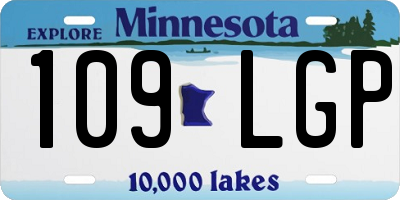 MN license plate 109LGP