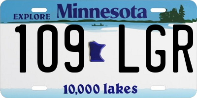 MN license plate 109LGR