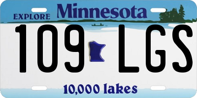 MN license plate 109LGS
