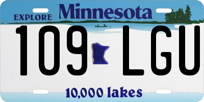 MN license plate 109LGU