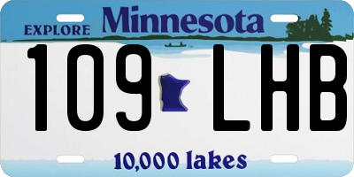MN license plate 109LHB