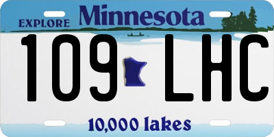 MN license plate 109LHC