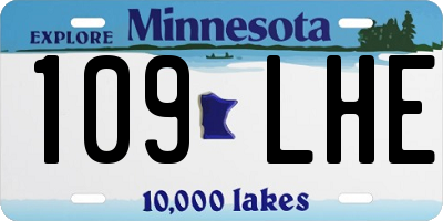 MN license plate 109LHE