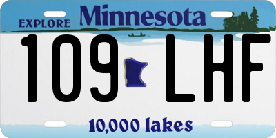 MN license plate 109LHF