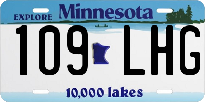MN license plate 109LHG