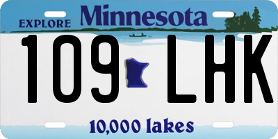 MN license plate 109LHK