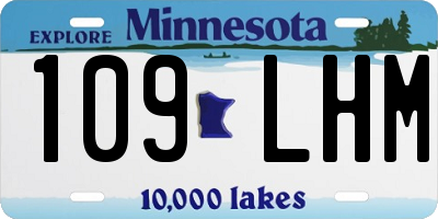 MN license plate 109LHM