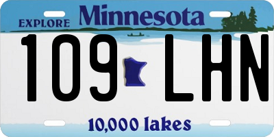 MN license plate 109LHN
