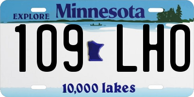 MN license plate 109LHO