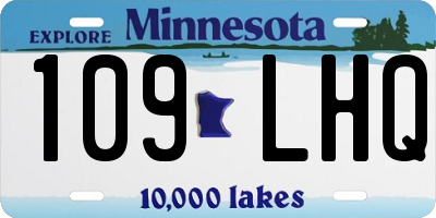 MN license plate 109LHQ