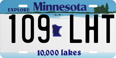 MN license plate 109LHT