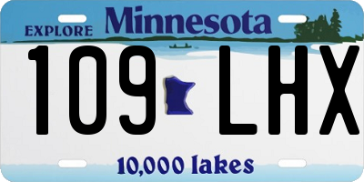 MN license plate 109LHX