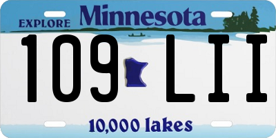 MN license plate 109LII