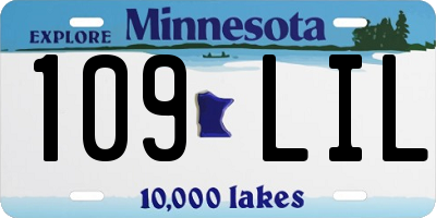 MN license plate 109LIL