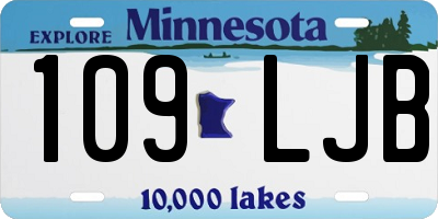 MN license plate 109LJB