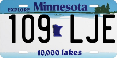 MN license plate 109LJE