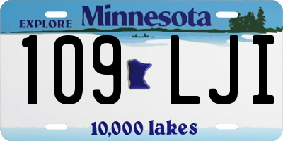 MN license plate 109LJI