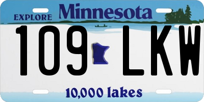MN license plate 109LKW