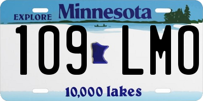 MN license plate 109LMO