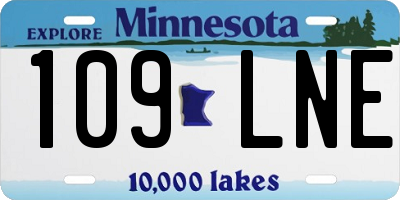 MN license plate 109LNE