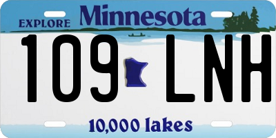 MN license plate 109LNH