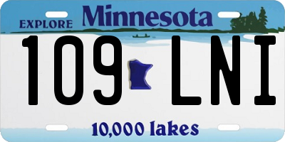 MN license plate 109LNI