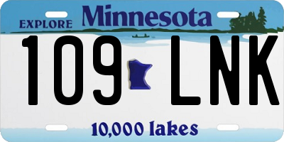MN license plate 109LNK