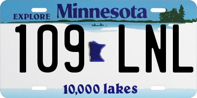 MN license plate 109LNL