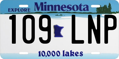 MN license plate 109LNP
