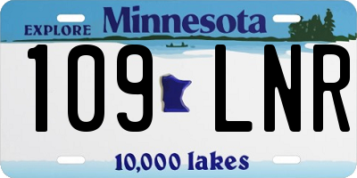 MN license plate 109LNR