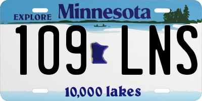 MN license plate 109LNS