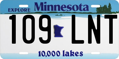 MN license plate 109LNT