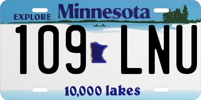 MN license plate 109LNU