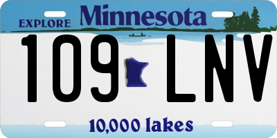 MN license plate 109LNV